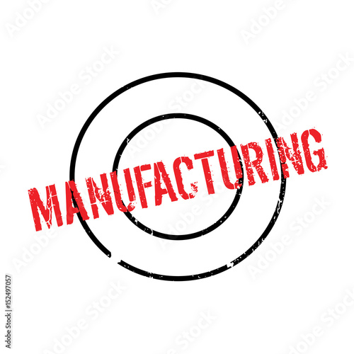 Manufacturing rubber stamp. Grunge design with dust scratches. Effects can be easily removed for a clean, crisp look. Color is easily changed.