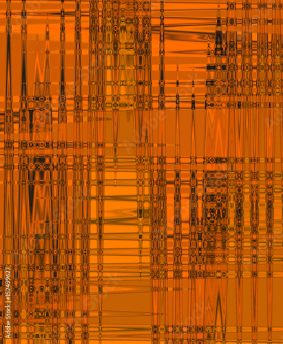 Digital background of intersecting orange and black lines © aleoks