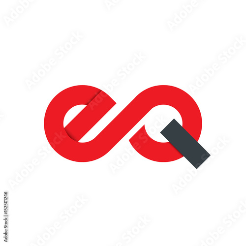 Initial Letter EQ Rounded Lowercase Logo