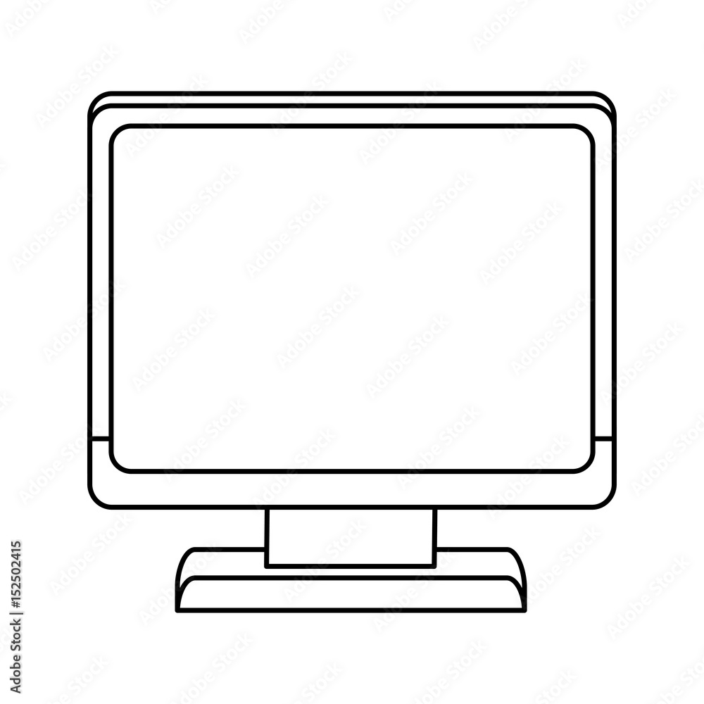 computer monitor icon image vector illustration design single black line computer monitor icon image vector illustration design single black line