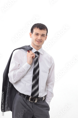 Business man on white background