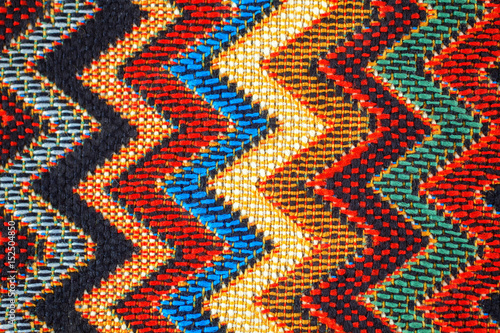 Texture of  fabric with  traditional Mexican pattern