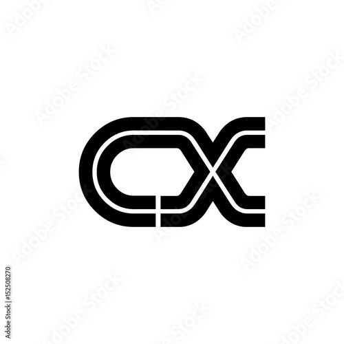 Initial Letter CX Linked Design Logo