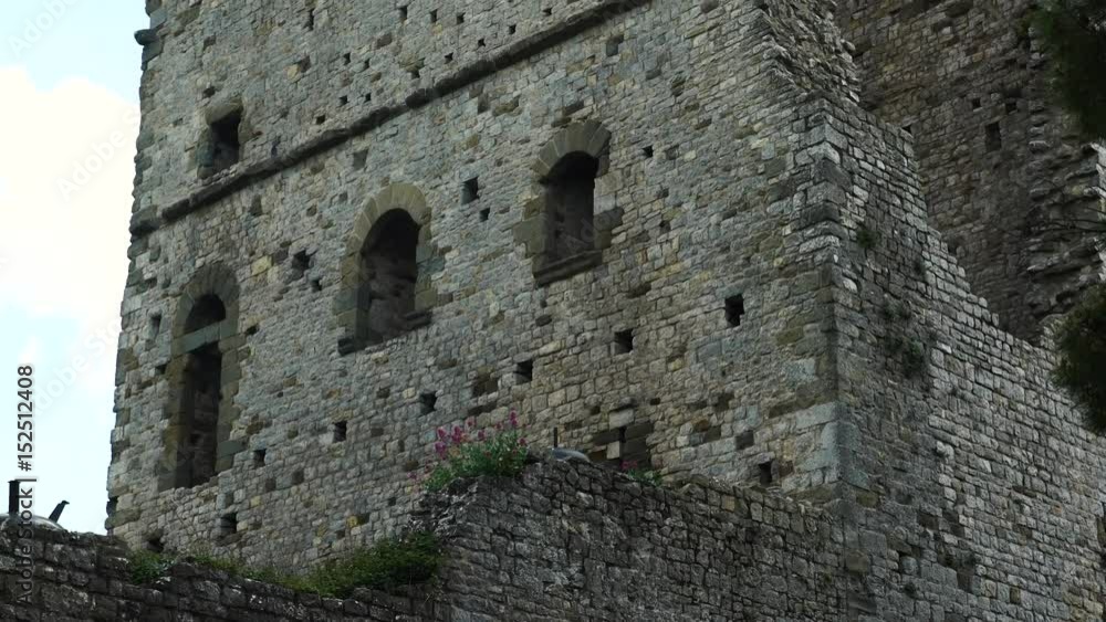 An ancient ruines of a tower in little town near Arezzo in Tuscany, Italy, 4K An ancient ruines of a tower in little town near Arezzo in Tuscany, Italy, 4K