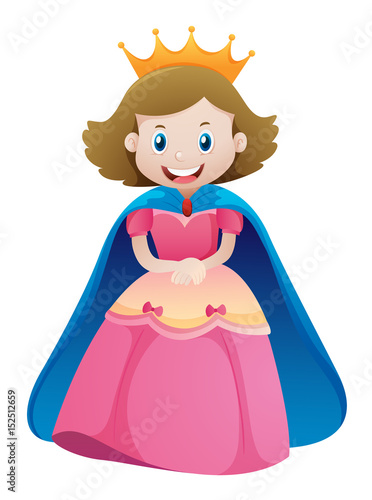 Princess in pink dress