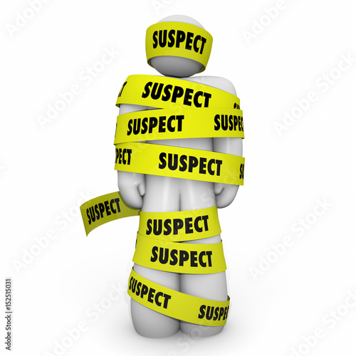 Suspect Crime Scene Tape Criminal Prime Suspicion 3d Illustration © iQoncept