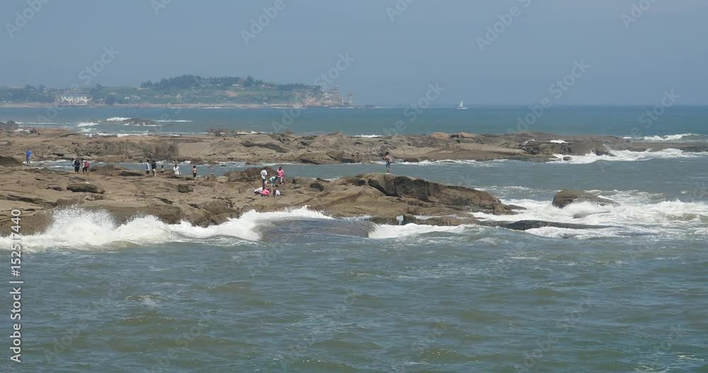 4k sparkling ocean sea water waves surface & coastal rock reef coast surge shore. 4k sparkling ocean sea water waves surface & coastal rock reef coast surge shore.
