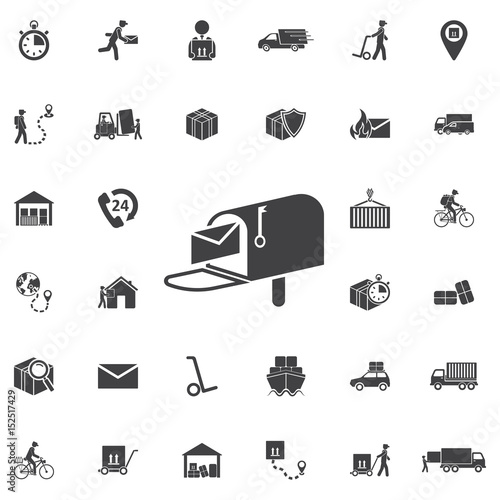 Mail box icon - Vector