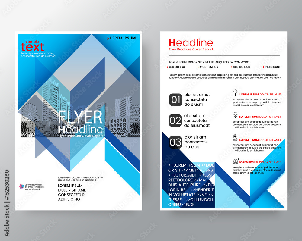 Abstract blue diagonal line Brochure annual report cover Flyer Poster design Layout vector template in A4 size Abstract blue diagonal line Brochure annual report cover Flyer Poster design Layout vector template in A4 size