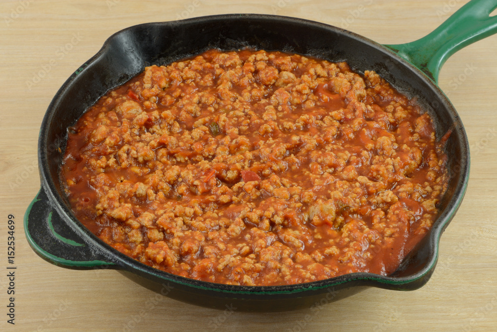 Sloppy Joe mixture with ground turkey meat for lower cholesterol meal choice