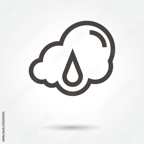 oud icon, rainy season. vector illustration. Flat design style on white background