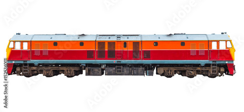 Canvastavla Diesel electric locomotive  isolated on over white background
