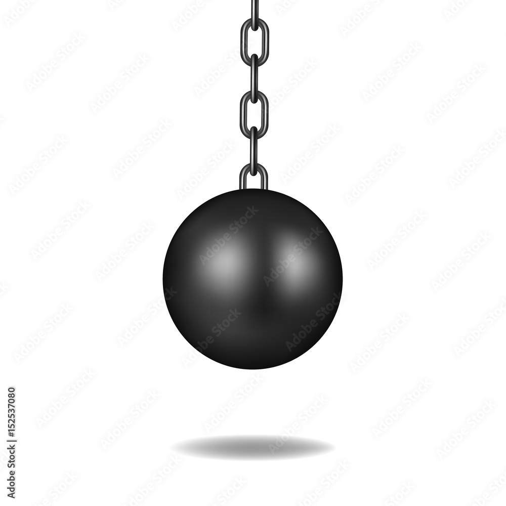 Wrecking ball in black design Wrecking ball in black design