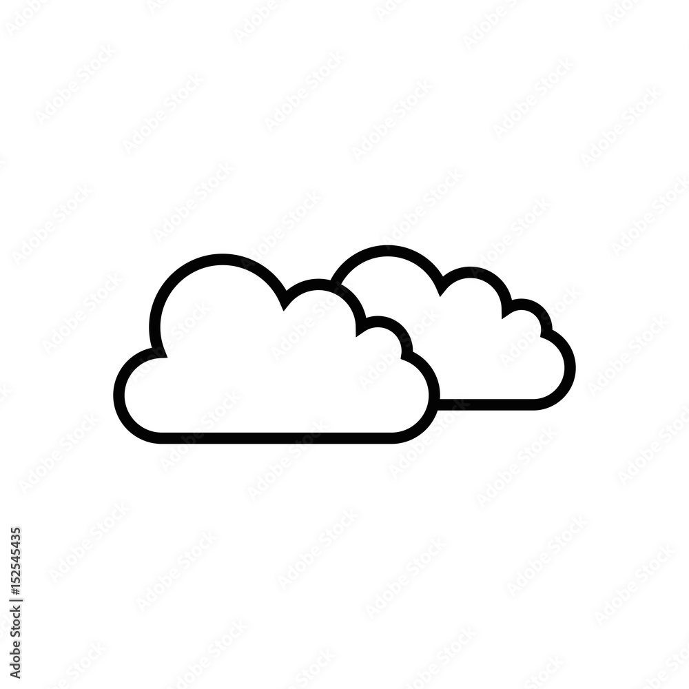 Weather clouds symbol icon vector illustration graphic design Weather clouds symbol icon vector illustration graphic design