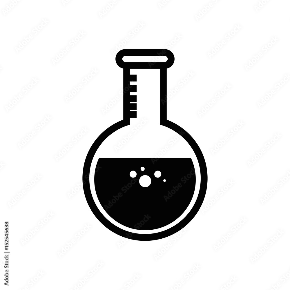 Chemistry flask glass icon vector illustration graphic design Chemistry flask glass icon vector illustration graphic design