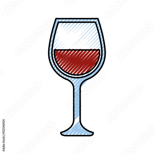 wineglass icon over white background. vector illustration