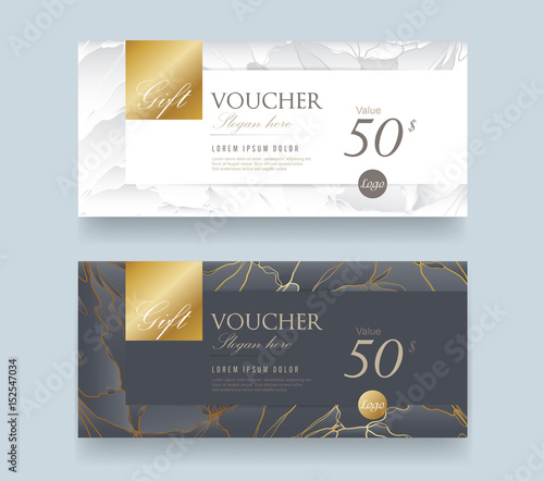Gift Voucher discount template with luxury pattern.Vector template for gift card premium pattern. Vector illustration.
