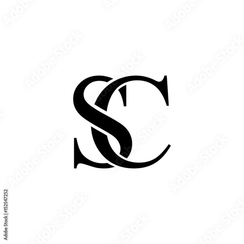 Initial Letter SC Isolated Design Logo photo