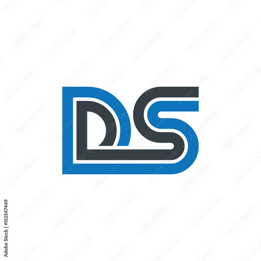 Initial Letter DS Linked Design Logo Initial Letter DS Linked Design Logo