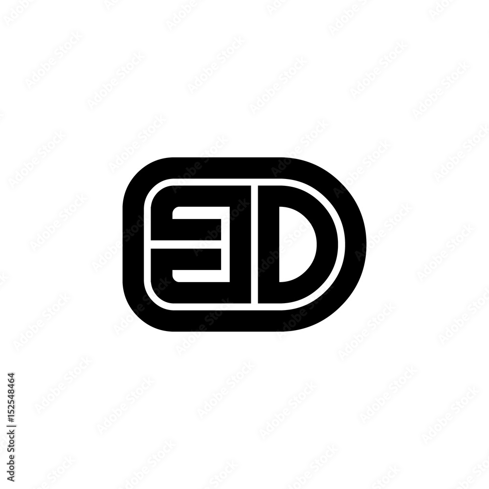Initial Letter ED Linked Design Logo Initial Letter ED Linked Design Logo