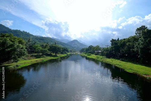 landscape with mountain lake in Thailand
