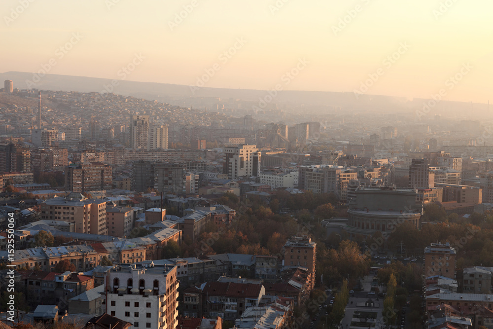 Landscape of Yerevan city