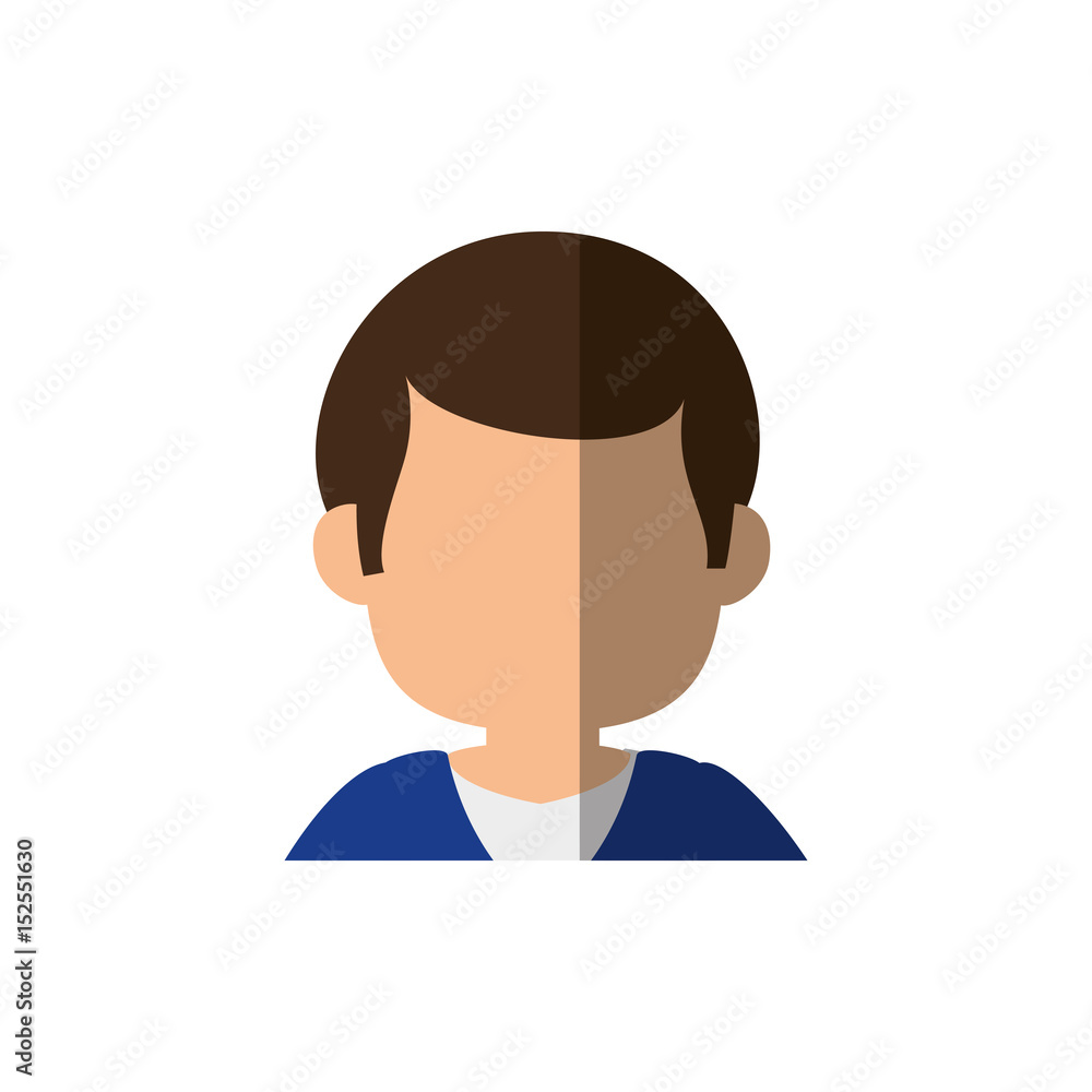 Man faceless head icon vector illustration graphic design