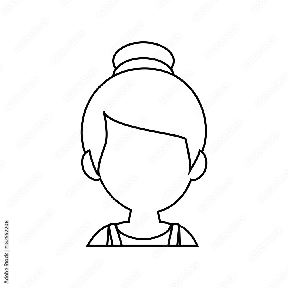 Woman faceless head icon vector illustration graphic design Woman faceless head icon vector illustration graphic design