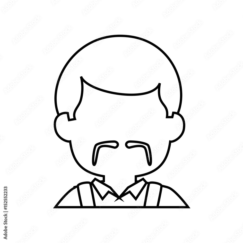 Man faceless head icon vector illustration graphic design