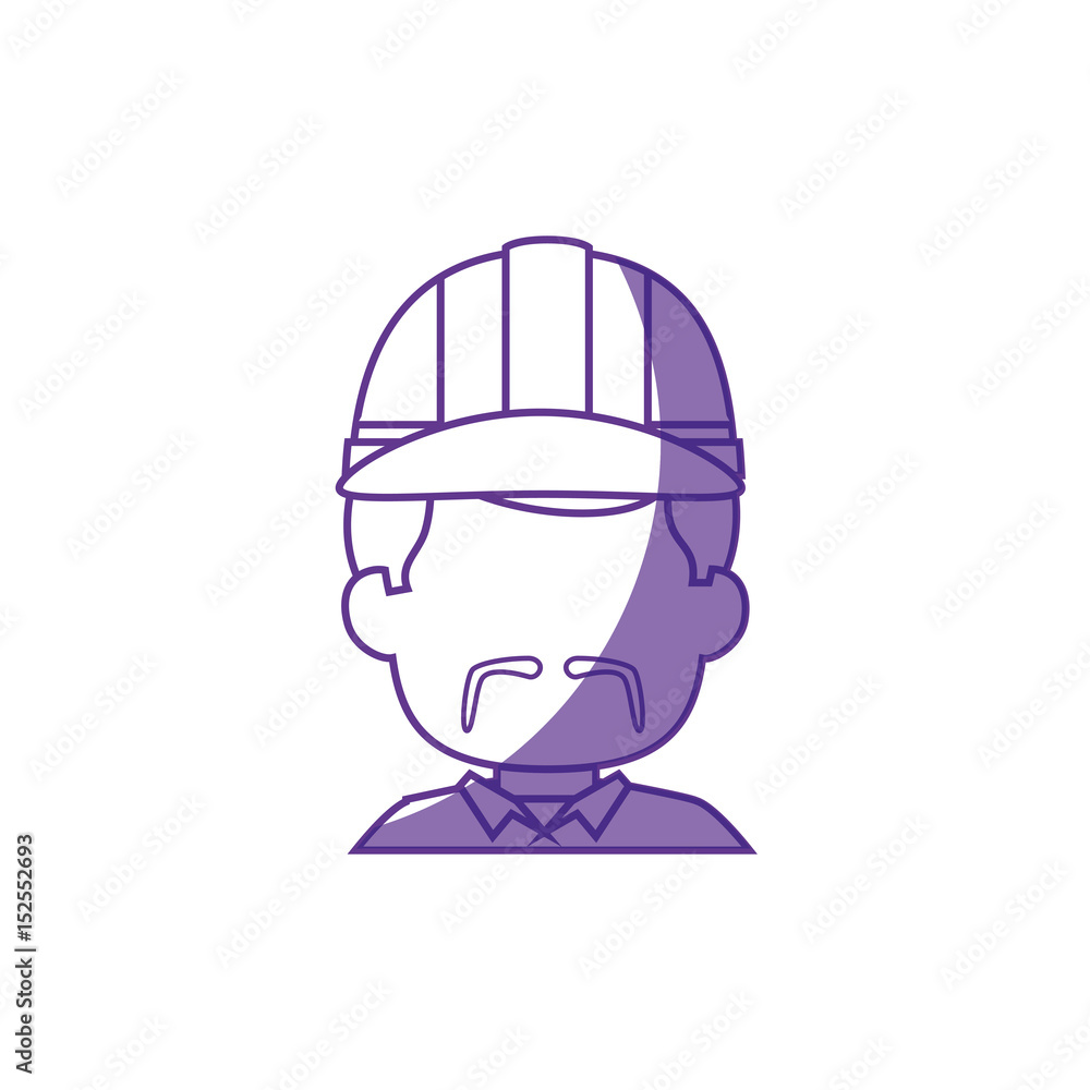 Obraz premium Worker faceless profile icon vector illustration graphic design