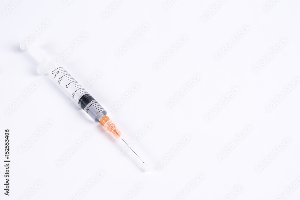 Medical injection syringe with needle Medical injection syringe with needle