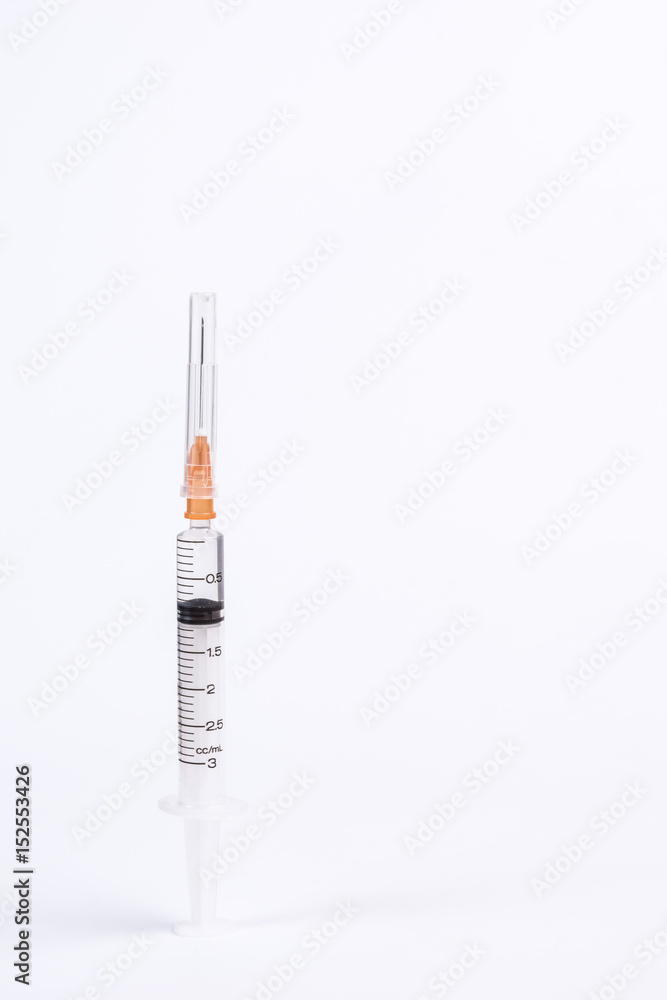 Medical injection syringe with needle Medical injection syringe with needle