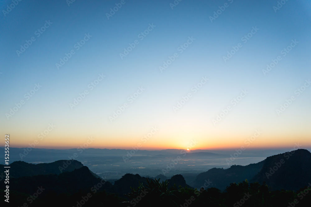 Beautiful sunrise at Mountain Beautiful sunrise at Mountain