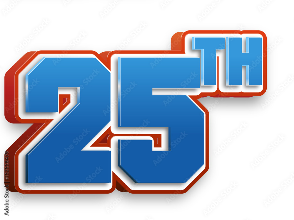 25th celebration event number for poster or invitation 25th celebration event number for poster or invitation