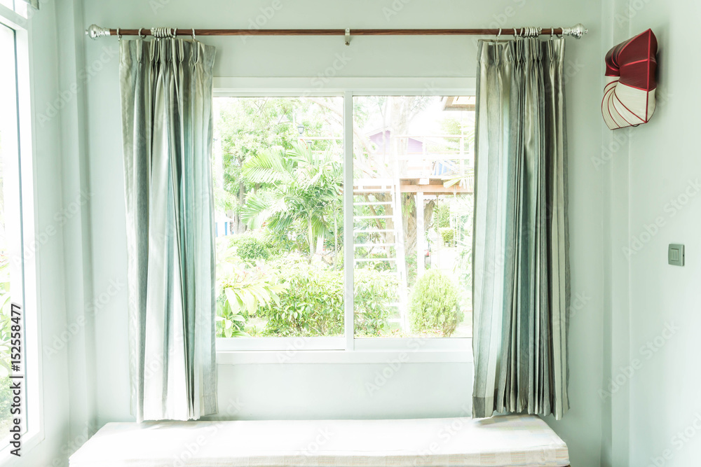 Curtain interior decoration in living room Curtain interior decoration in living room