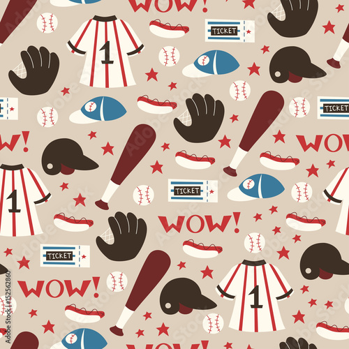 Baseball Seamless Pattern