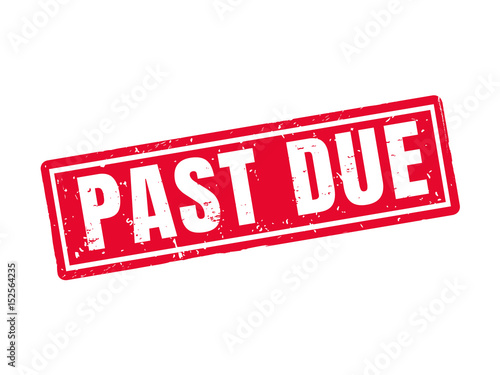 past due red stamp style