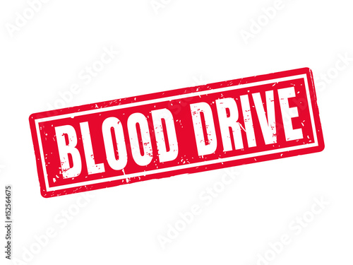 blood drive red stamp style