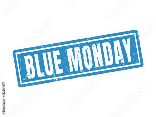 blue monday blue stamp style