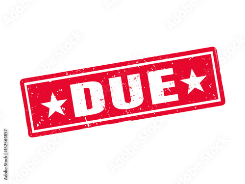 due red stamp style