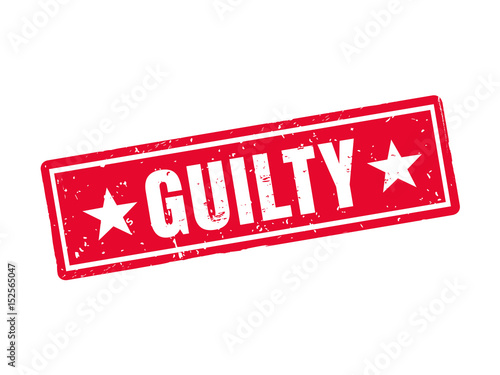 guilty red stamp style