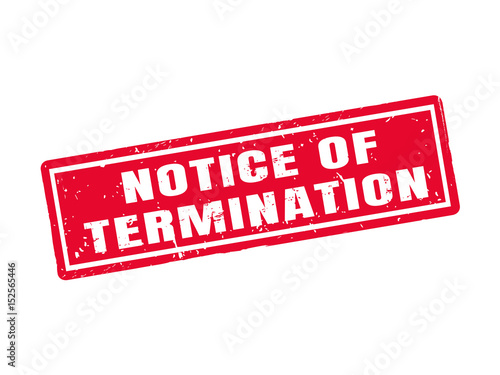 notice of termination red stamp