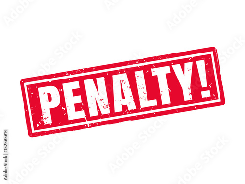 penalty red stamp style