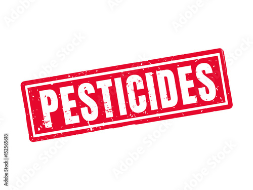 pesticides red stamp style