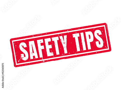 safety tips red stamp style