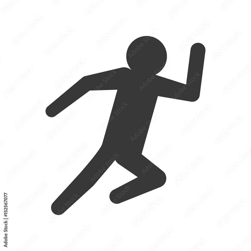 man running silhouette vector icon illustration shape man running silhouette vector icon illustration shape