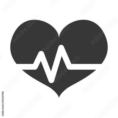 heart beating pictogram vector icon illustration graphic design