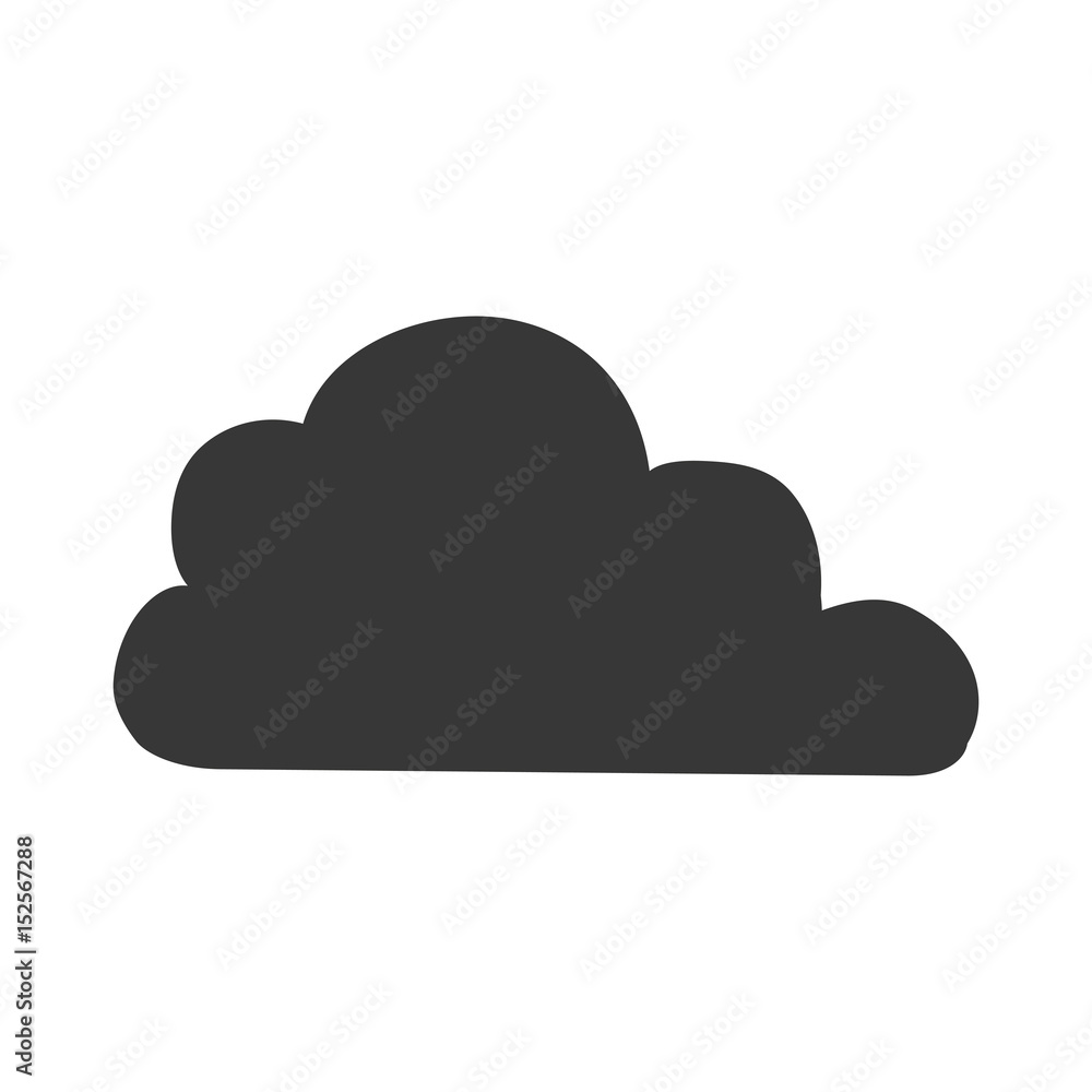 Fototapeta premium cloud weather pictogram vector icon illustration graphic design