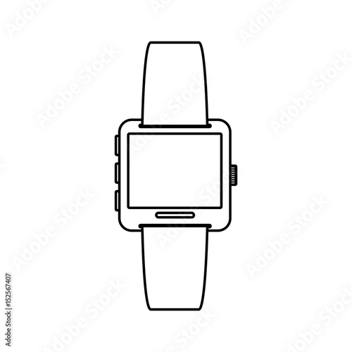 watch draw technology vector icon illustration graphic design