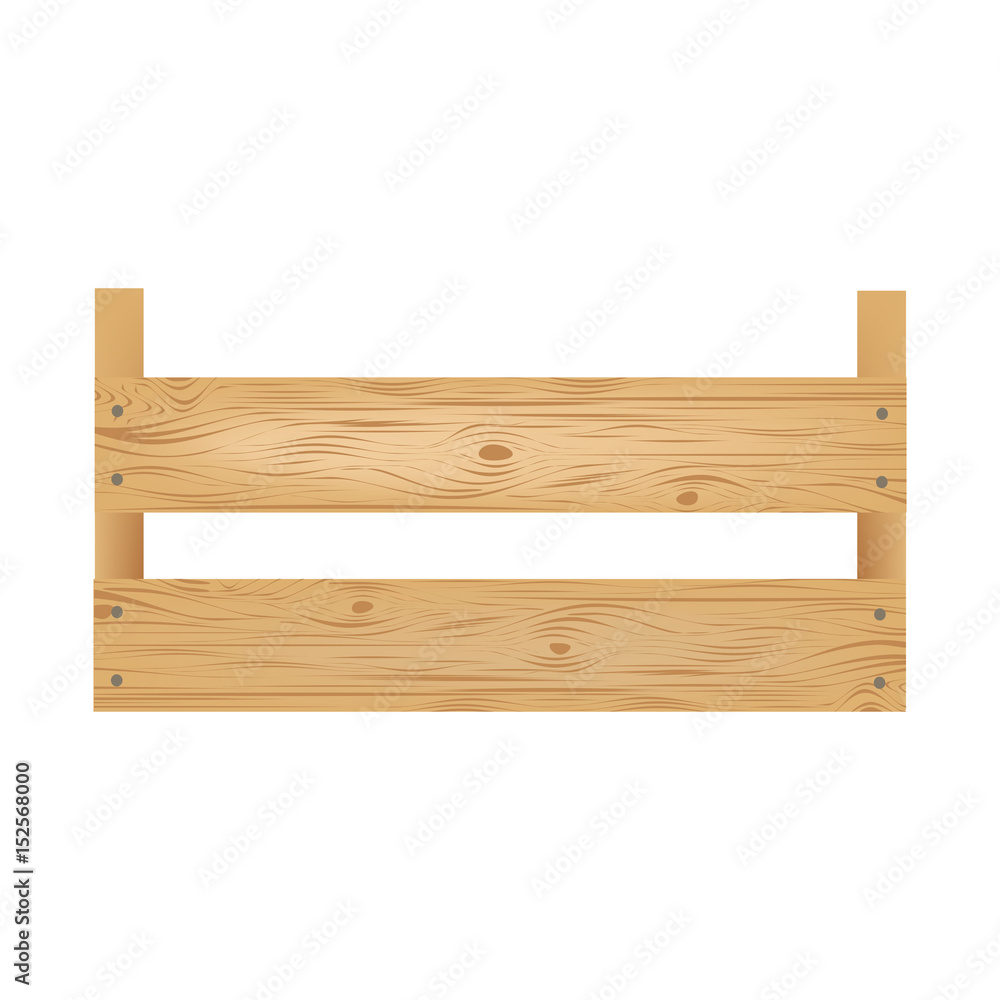 Naklejka premium Wooden box. Vector crate
